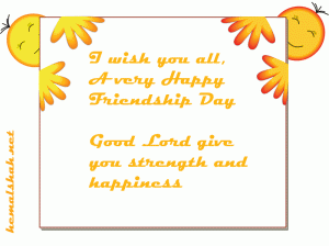 Wishing you all a very Happy Friendship Day