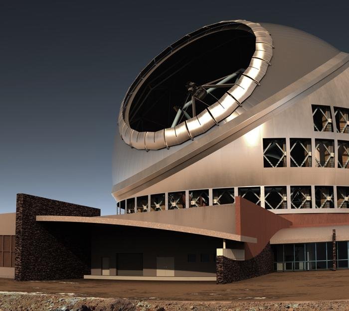 Thirty Meter Telescope Side View Illustration